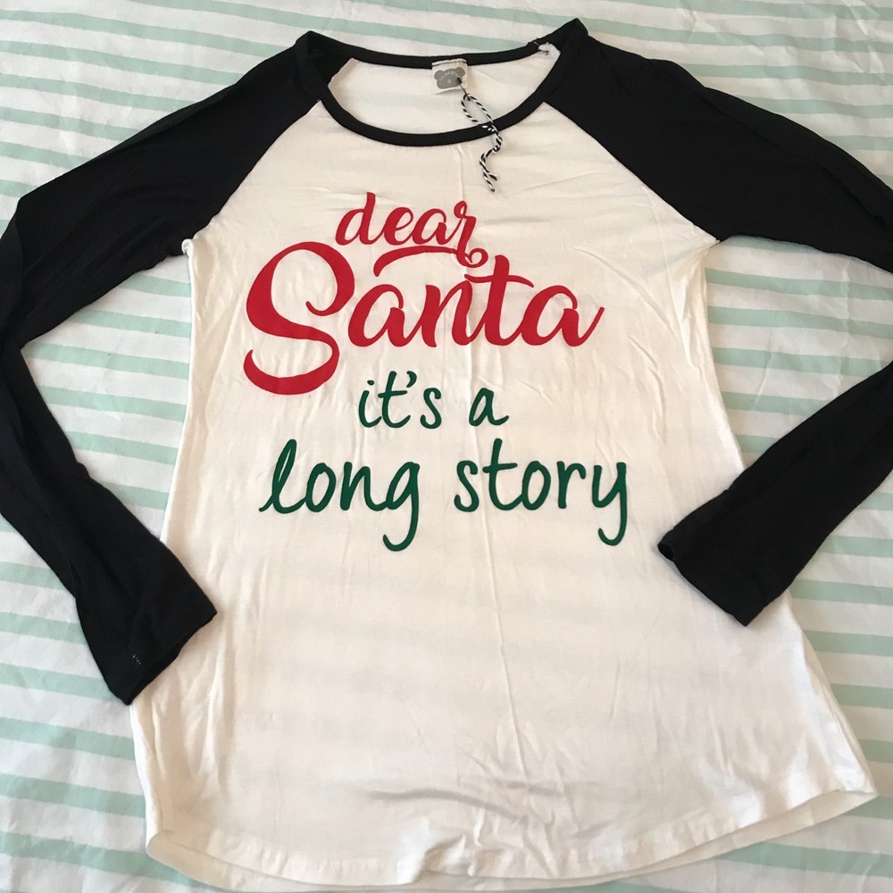 🎁 Dear Santa NWOT Long Sleeve Christmas T Shirt